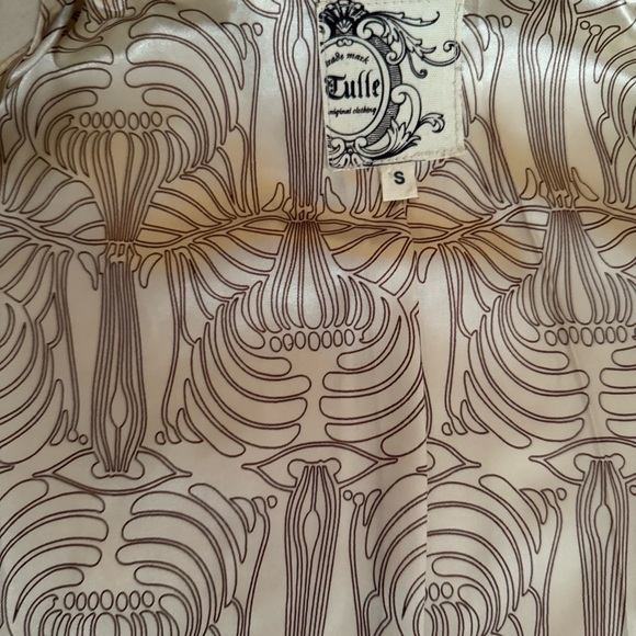 Tulle crop 3/4 sleeve coat size small - Picture 8 of 9